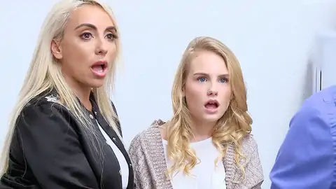 MUMMY is observing while her stepdaughter is yelling